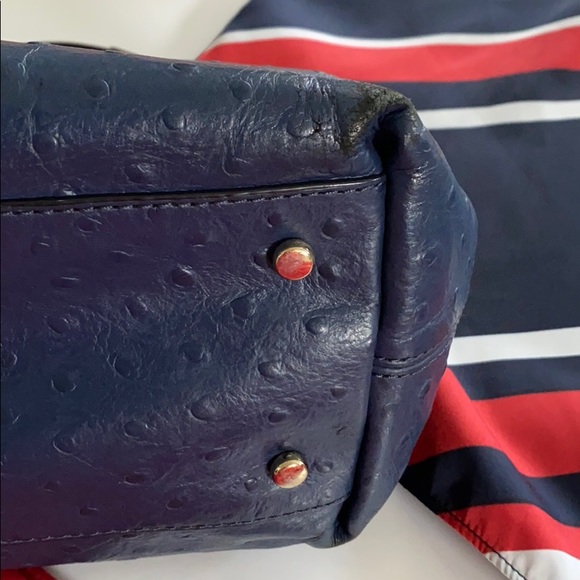 Kate Spade ostrich leather satchel VICTORIA FALLS Madeline - Picture 10 of 12